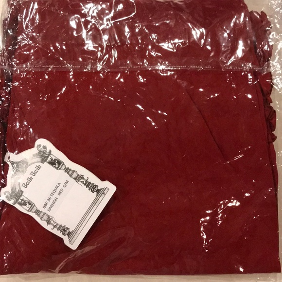 Baik Baik S / M Tequila Pant NIP Spanish Red NEW - Picture 4 of 8